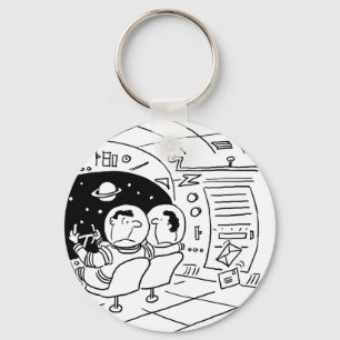 Spacemen i Spaceship har Mail Delivery. Funny Nyckelring