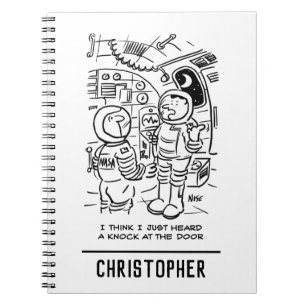Spacemen på Spaceshifknuten vid dörr Anteckningsbok