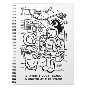 Spacemen på Spaceshifknuten vid dörr Anteckningsbok