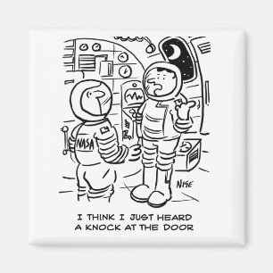 Spacemen på Spaceshifknuten vid dörr Magnet