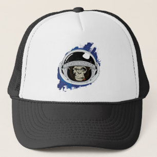 Spacemonkey i blåttutrymme keps