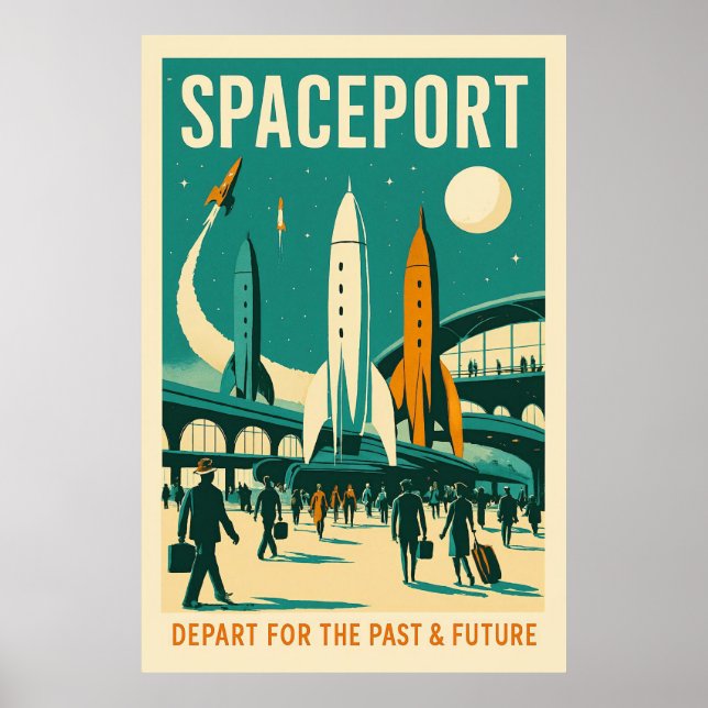 Spaceport: Depart for the Past & Future Poster (Framsidan)