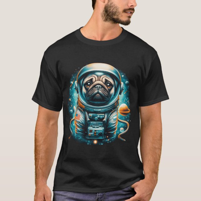SpacePug: Mopsen som erövrade månen T Shirt (Framsida)