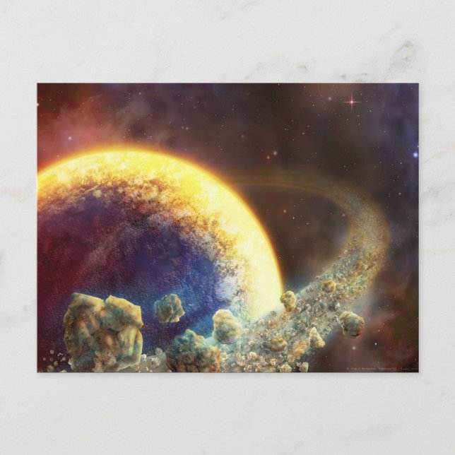 Spacerock VIII: Nästan pekande - vykort (Framsida)