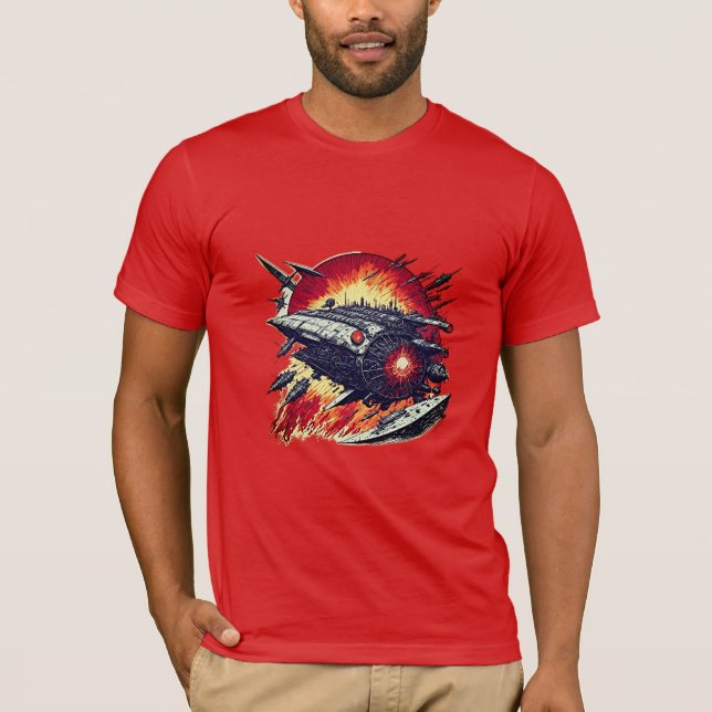 Spaceship Äventyr T Shirt (Framsida)