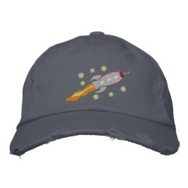 Spaceship Embroized Hat Broderad Keps