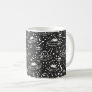 Spaceship Mönster Kaffemugg