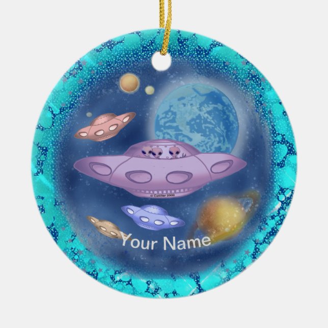 Spaceship Roadtrip Ornament (Framsidan)