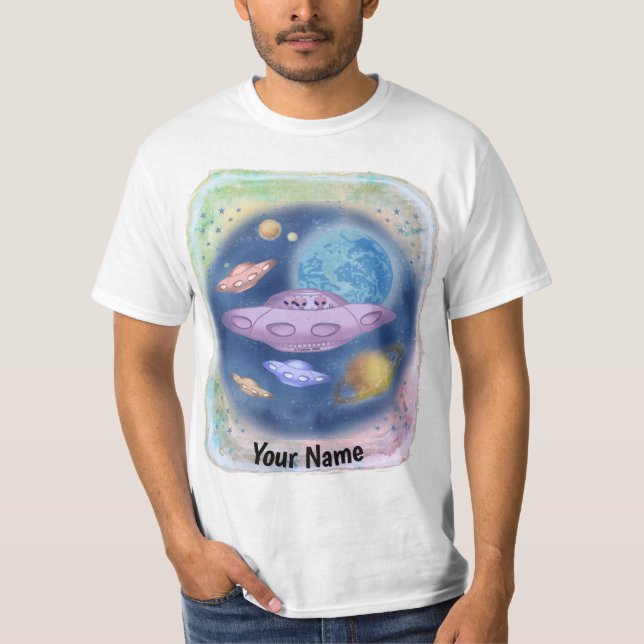 Spaceship Roadtrip T-Shirt (Framsida)