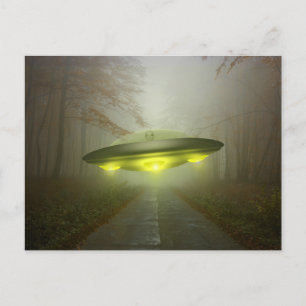 SPACESHIP UFO ART-vykort Vykort