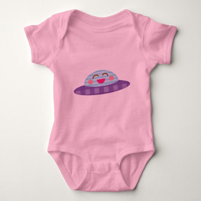 SpaceshipflygSaucer Kawaii T-shirt (Framsida)