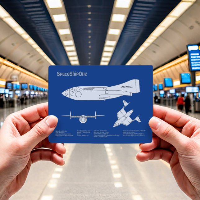 SpaceShipOne - Flygplanets blåplaneringsplaner ABD Vykort (Skapare uppladdad)