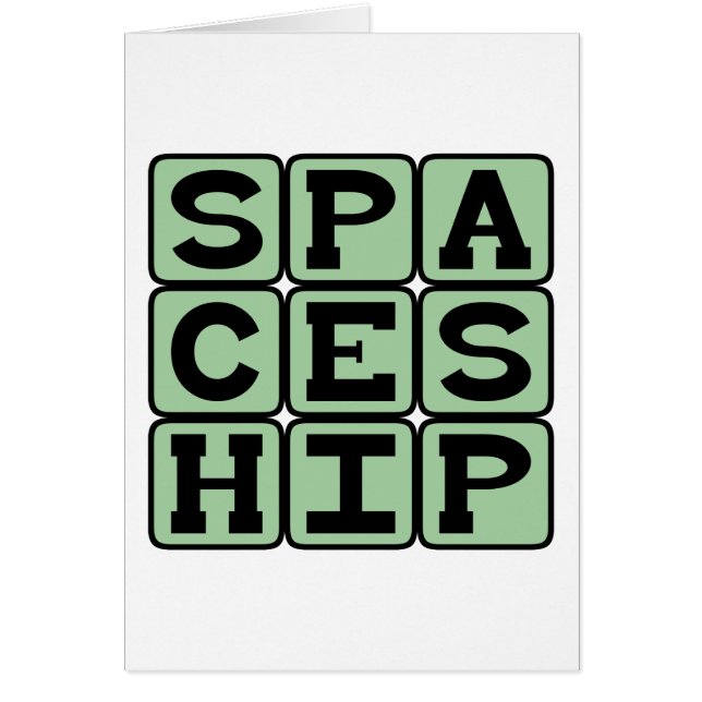 Spacesship, Alien Vessel Hälsningskort (Framsidan)