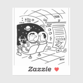 Spacesship i Rymden har Mail Delivery Klistermärken