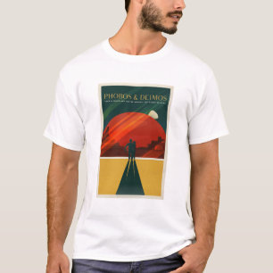 SpaceX Mars Phobos and Deimos Tourism Poster T Shirt