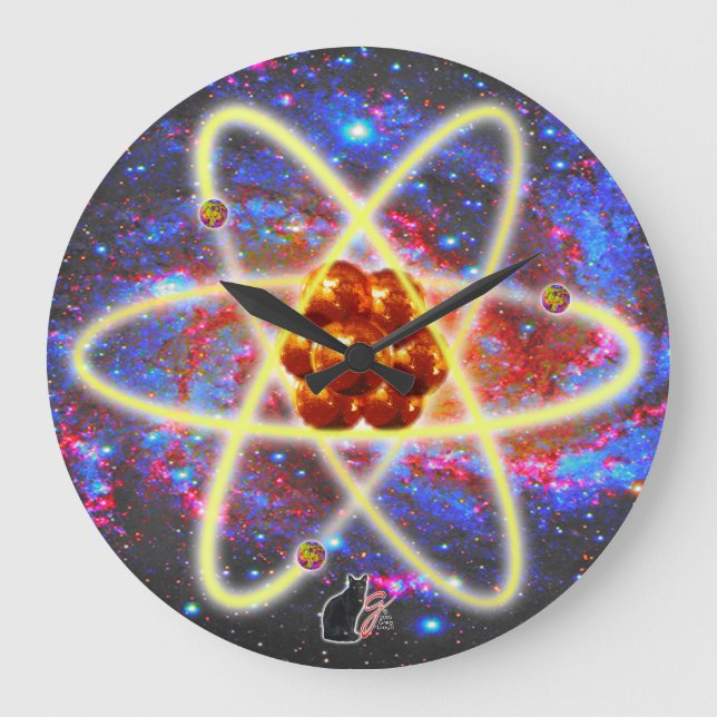 Spacey Atomic Stor Klocka (Framsida)