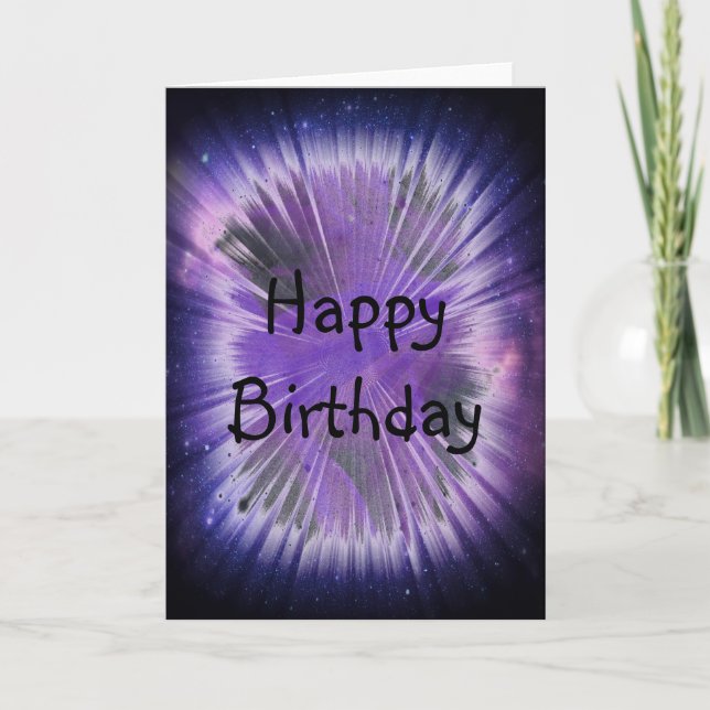 Spacey Birthday Card Kort (Framsida)