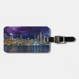 Spacey Chicago Skyline Bagagebricka