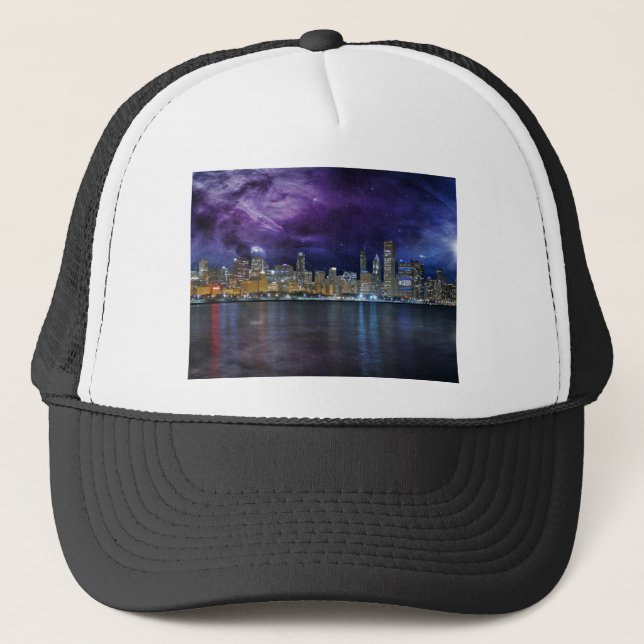 Spacey Chicago Skyline Keps (Framsida)