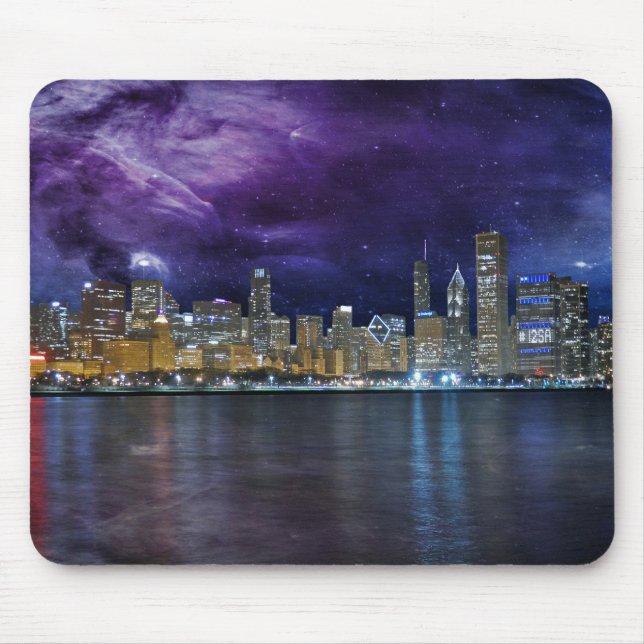 Spacey Chicago Skyline Musmatta (Framsidan)
