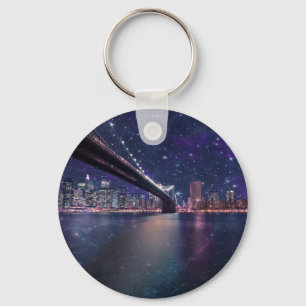 Spacey Manhattan Skyline Nyckelring