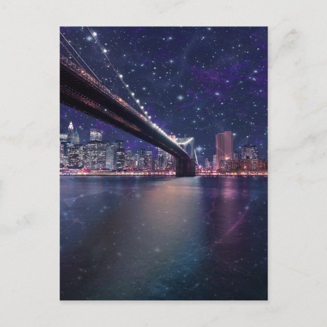 Spacey Manhattan Skyline Vykort (Framsida)