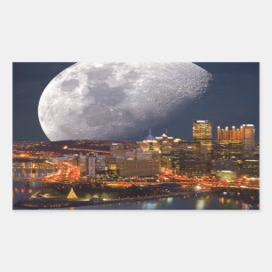 Spacey Pittsburgh Rektangulärt Klistermärke