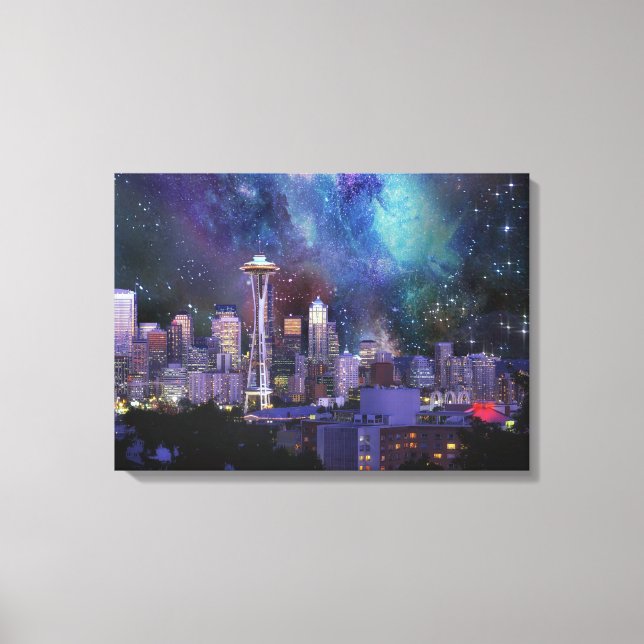 Spacey Seattle Canvastryck (Framsida)