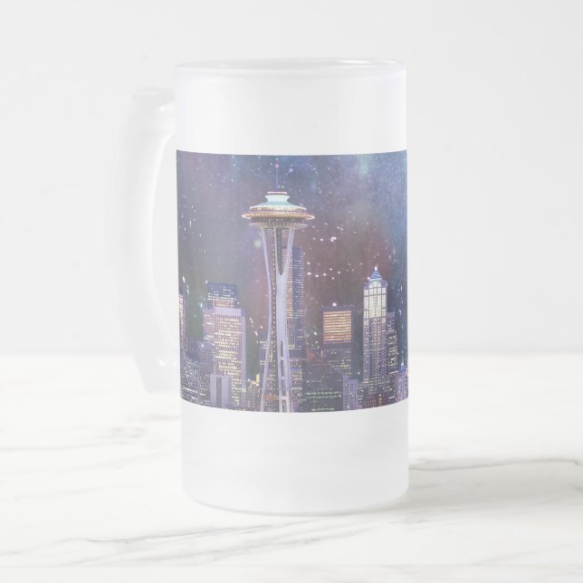 Spacey Seattle Frostat Ölglas (Framsida vänster)