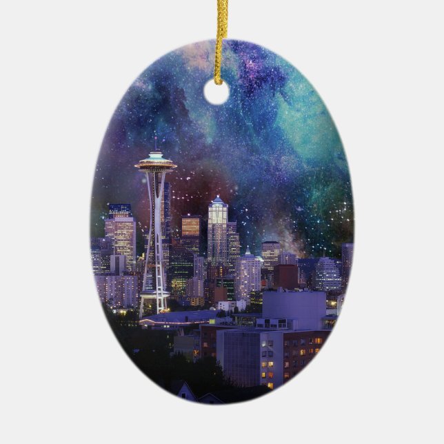 Spacey Seattle Julgransprydnad Keramik (Framsidan)