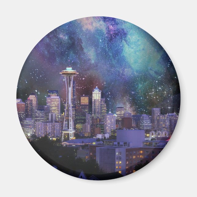 Spacey Seattle Magnet (Framsidan)