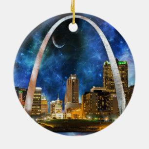 Spacey St. Louis Skyline Julgransprydnad Keramik