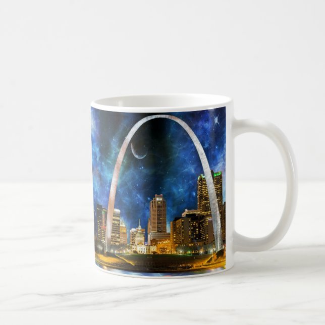 Spacey St. Louis Skyline Kaffemugg (Höger)