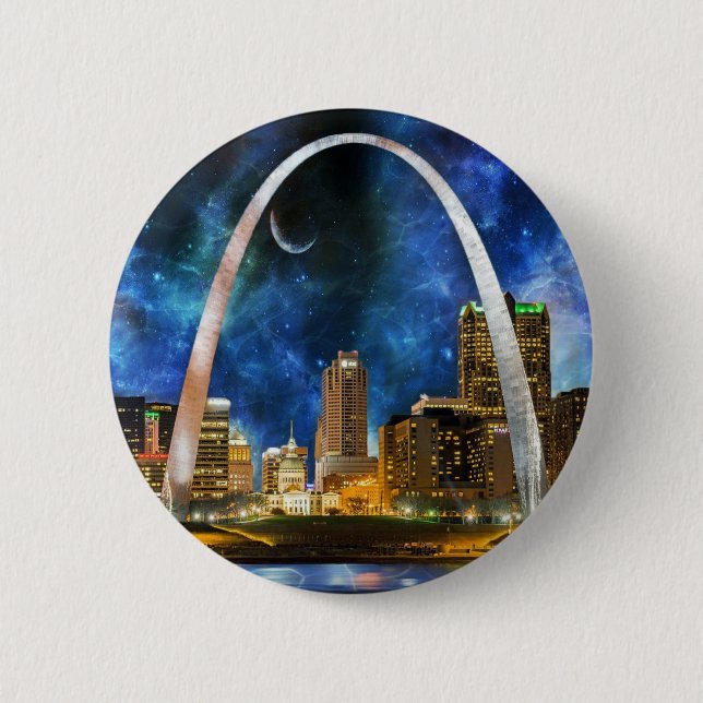 Spacey St. Louis Skyline Knapp (Framsida)