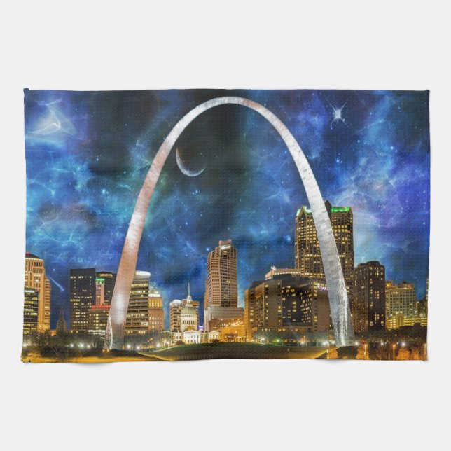 Spacey St. Louis Skyline Kökshandduk (Horisontell)