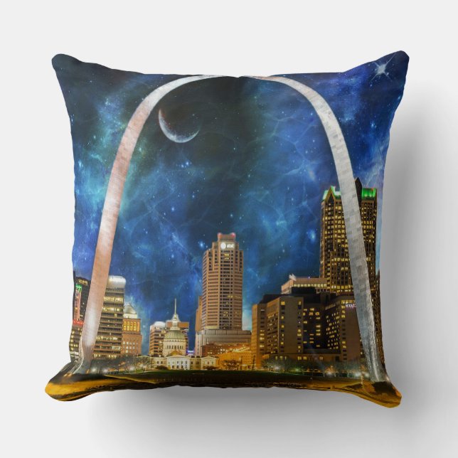 Spacey St. Louis Skyline Kudde (Framsida)