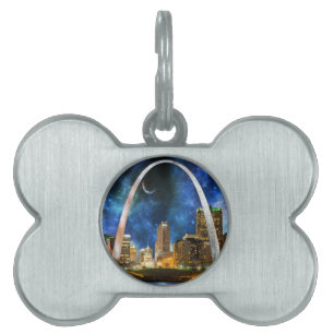 Spacey St. Louis Skyline Namnbricka Husdjur