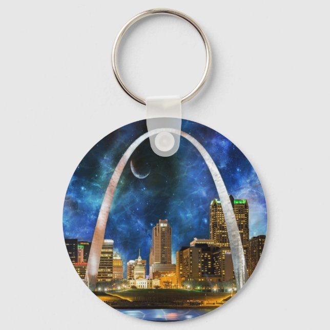 Spacey St. Louis Skyline Nyckelring (Framsida)