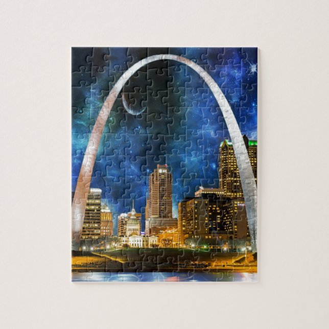 Spacey St. Louis Skyline Pussel (Vertikal)