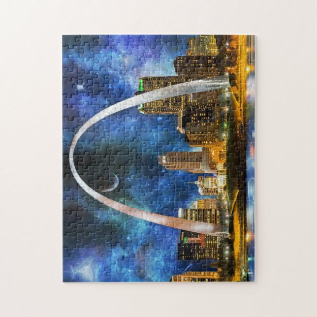 Spacey St. Louis Skyline Pussel (Vertikal)