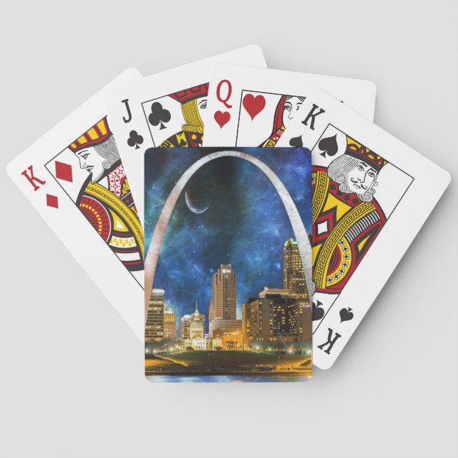 Spacey St. Louis Skyline Spelkort (Baksidan)
