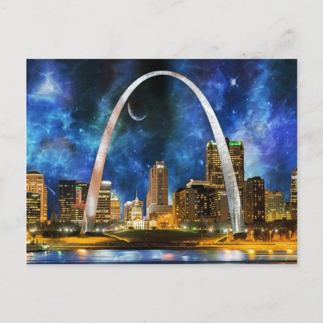 Spacey St. Louis Skyline Vykort (Framsida)