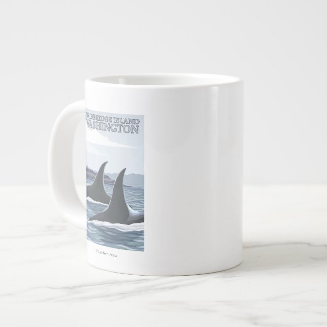 Späckhuggare #1 - Bainbridge Island, Washington Jumbo Mugg (Framsida vänster)