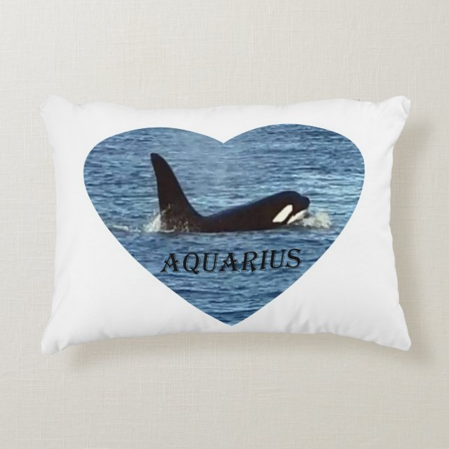 Späckhuggare Aquarius Kuddvar Custominerbar Prydnadskudde (Framsidan)