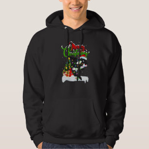 Späckhuggare Fisk Jul Dekorationer Tomte Späckhugg Hoodie