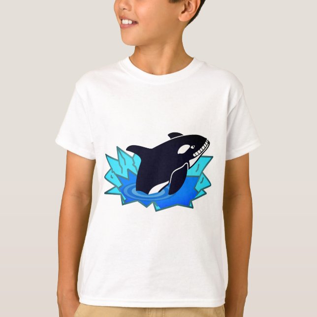 Späckhuggare, Fisk, Pingvin Fiende T Shirt (Framsida)