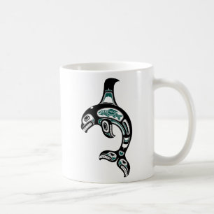Späckhuggare för blått- och svartHaidaande Kaffemugg