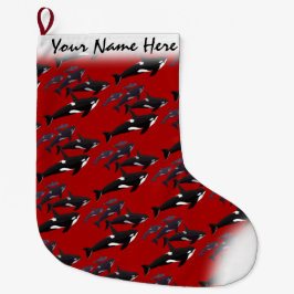 Späckhuggare för Orcajulstrumpapersonlig Stor Julstrumpa