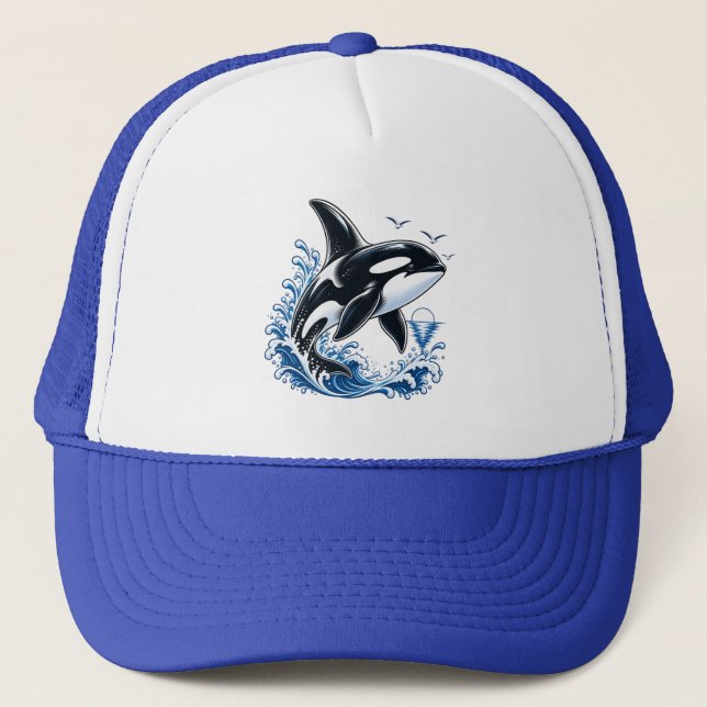 Späckhuggare Ocean Våg Trucker Hatt – Späckhuggare Keps (Framsida)