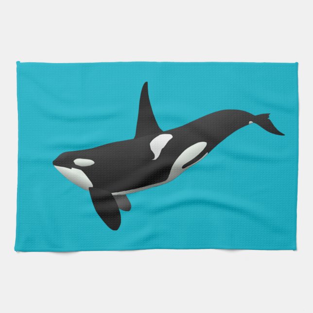 Späckhuggare, Orcinus Orca Kökshandduk (Horisontell)
